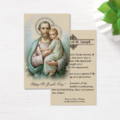 Prière commémorative Saint Joseph & Jésus Carte Sa (Bureau)