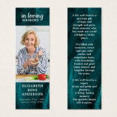 Prière commémorative Signet funéraire Emerald Gree (Devant & derrière)