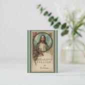 Prière curative à la carte sainte de coeur sacré (Debout devant)