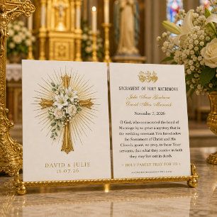 Prière de Bénédiction de Mariage à la Croix d'Or R