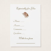 Prière de Bouquet spirituel de Noël Carte Sainte (Dos)