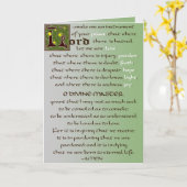 Prière de carte de catholique de St Francis (Fleur jaune)