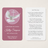 Prière de confirmation | White Dove 1 (Devant & derrière)