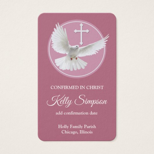 Prière de confirmation | White Dove 1 (Devant)