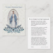 Prière de cour/fiançailles à la carte sainte de (Devant / Derrière)