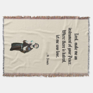 Prière de couverture de jet de St Francis