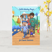 Prière de guérison du cancer par carte Caleb (Fleur jaune)