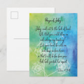 Prière De Jabez Aquarelle Dandelions Carte Postale (Devant / Derrière)