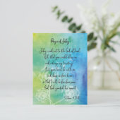 Prière De Jabez Aquarelle Dandelions Carte Postale (Debout devant)