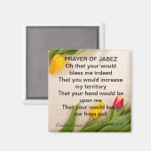 Prière de Jabez Tulip Magnet (Recto/Verso)