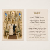 Prière de mariage catholique de la Messe Nuptiale (Devant & derrière)