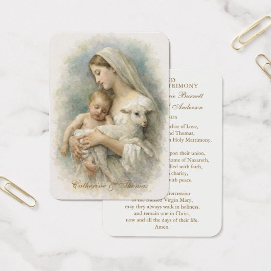 Prière de mariage catholique de l'Agneau de l'Enfa (Bureau)