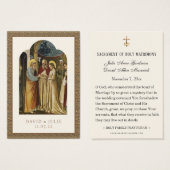 Prière de mariage catholique Fiançailles Vierge Ma (Devant & derrière)