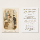 Prière de mariage catholique saint (Devant & derrière)