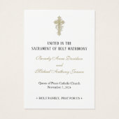 Prière de mariage de Noël Poinsettia Prière (Dos)