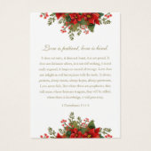 Prière de mariage de Noël Poinsettia Prière (Devant)