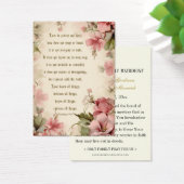 Prière de mariage florale rose vintage (Bureau)