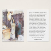 Prière de Messe Religieuse Catholique Prière Vierg (Devant & derrière)