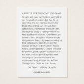 Prière de Messe Religieuse Catholique Prière Vierg (Dos)