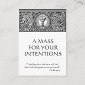 Prière de offre de masse catholique cartes saintes (Devant)