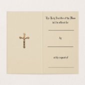 Prière de offre de masse catholique Jésus cartes (Intérieur déplié)