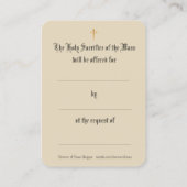 Prière de offre de masse catholique Jésus cartes (Dos)