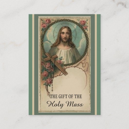 Prière de offre de masse catholique Jésus cartes (Devant)