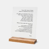 Prière de Paix par saint François d'Assise (Angle)