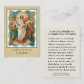 Prière de Pâques pour la résurrection Cartes saint (Devant / Derrière)