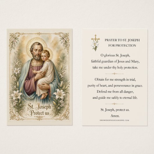 Prière de protection catholique de la Croix de Lys (Devant & derrière)