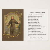 Prière de saint François d'Assise (Devant & derrière)