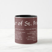 Prière de Saint François Mug à café (Centre)