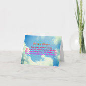 Prière de sérénité Carte de note Inspiration Ciel  (Devant)