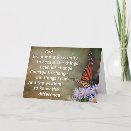 prière de sérénité carte de voeux 18 (Devant)