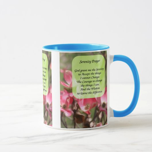 Prière de sérénité Fleurs de bois de chien Mug de (Droite)
