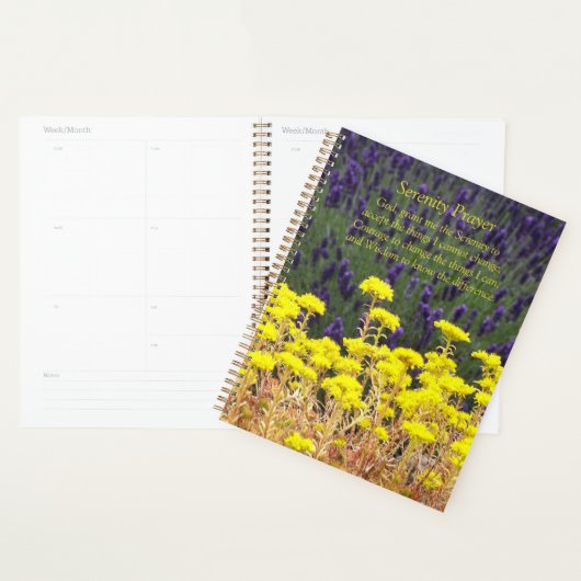 Prière de sérénité Jardin d'été Floral (Devant avec enveloppe)