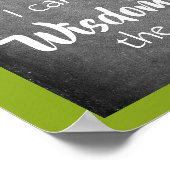 Prière de sérénité Poster du tableau de bord vert  (Coin)