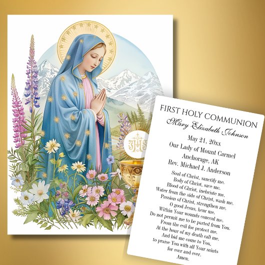 Prière de souvenir de l'Alaska pour la première co