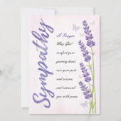 Prière de sympathie pour vous Carte (Devant)