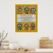 Prière des Mariages juifs Poster d'or Hamsa (Cuisine)