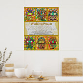 Prière des Mariages juifs Poster d'or Hamsa (Cuisine)