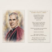 Prière d'intercession du Bienheureux Fulton Sheen (Devant & derrière)