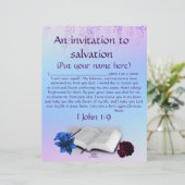 Prière d'invitation au Christ Papier personnalisé (Debout devant)