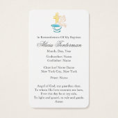 Prière du baptême | Coeur immaculé de Marie (Dos)