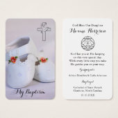 Prière du baptême | Petites chaussures (Devant & derrière)