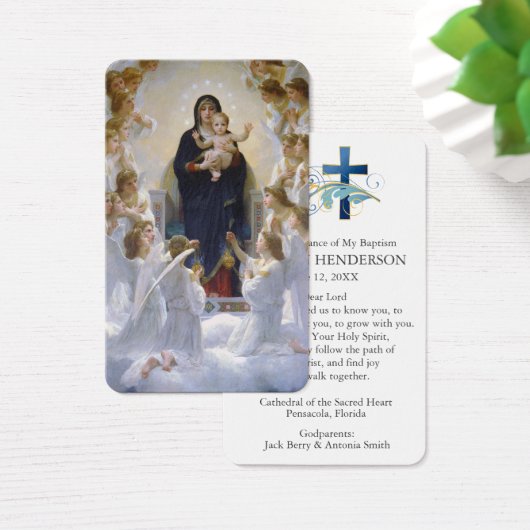 Prière du baptême | Vierge et anges (Bureau)