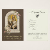 Prière du Bouquet spirituel religieux Carte Sainte (Devant & derrière)