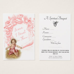Prière du Bouquet spirituel religieux Carte Sainte