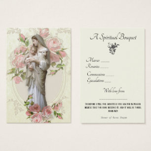 Prière du Bouquet spirituel religieux Carte Sainte