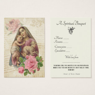 Prière du Bouquet spirituel religieux Carte Sainte